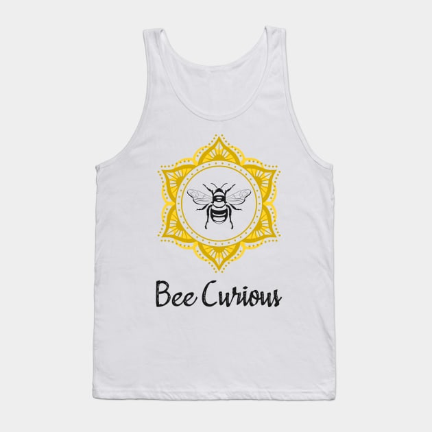 Bee Curious Mandala Tank Top by RongWay